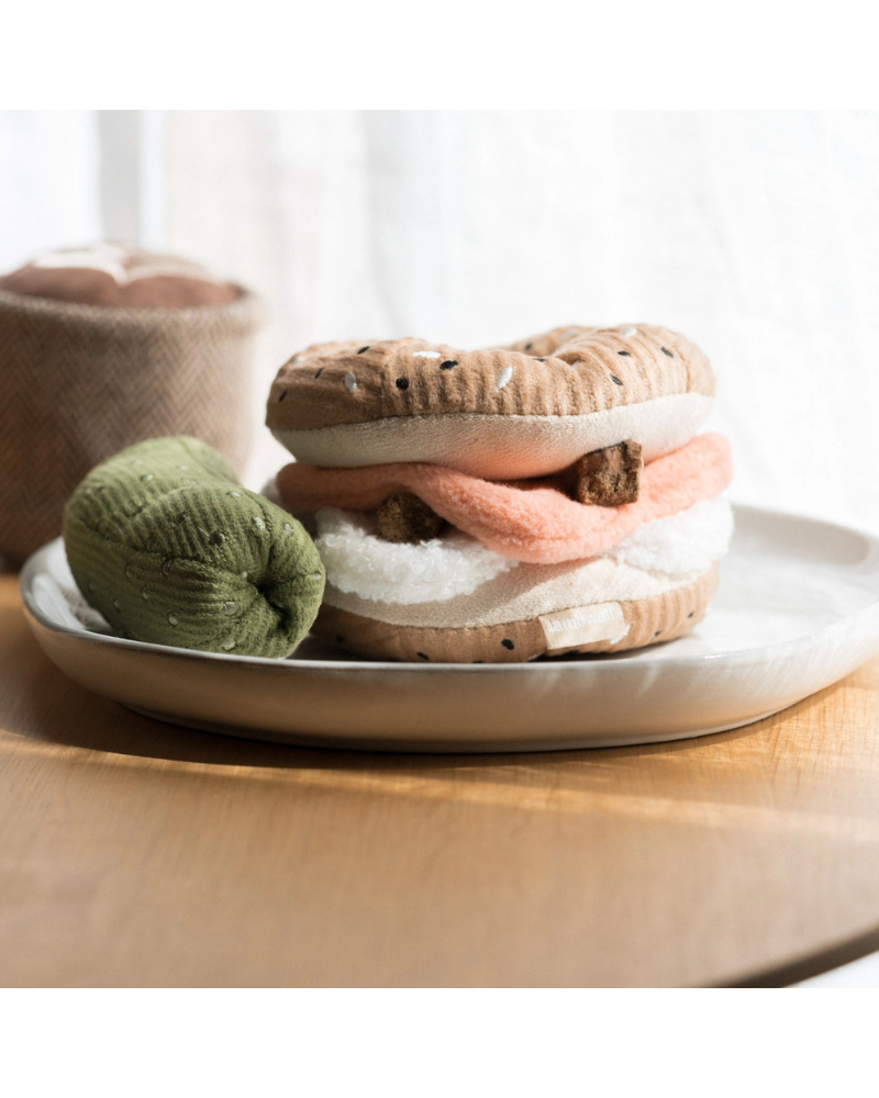 Bagel & Pickle Plush Dog Treat Toy Play LAMBWOLF COLLECTIVE