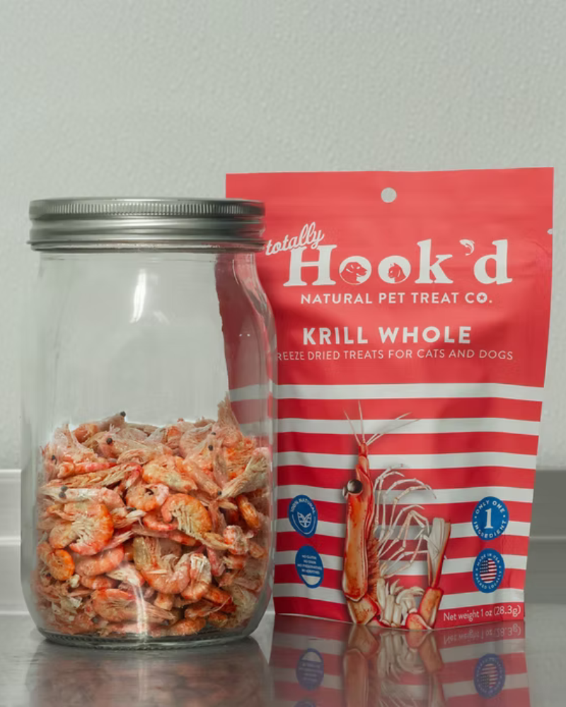 Natural Freeze-Dried Whole Krill Treats for Dogs & Cats (Made in the USA) Eat TOTALLY HOOK'D