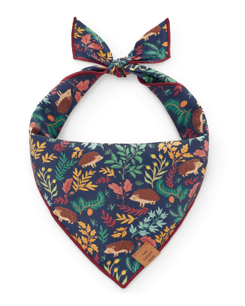 Hedgehog Hollow Cotton Dog Bandana (Made in the USA) Wear THE FOGGY DOG