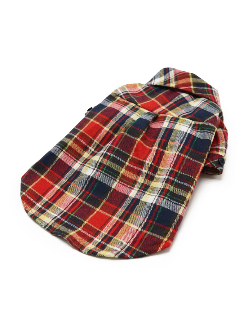 Flannel Plaid Button Down Shirt in Red (FINAL SALE) Wear DOGO   