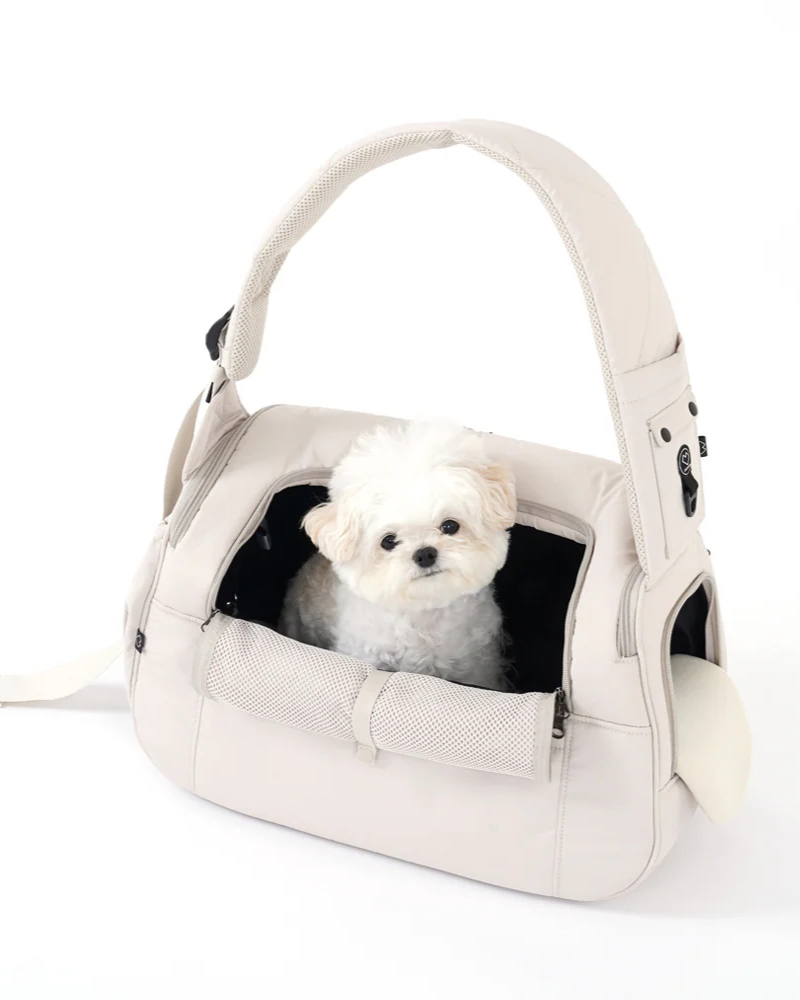 Crossbody SMART Sling Dog Carrier in Black or Beige Carry SSOOOK