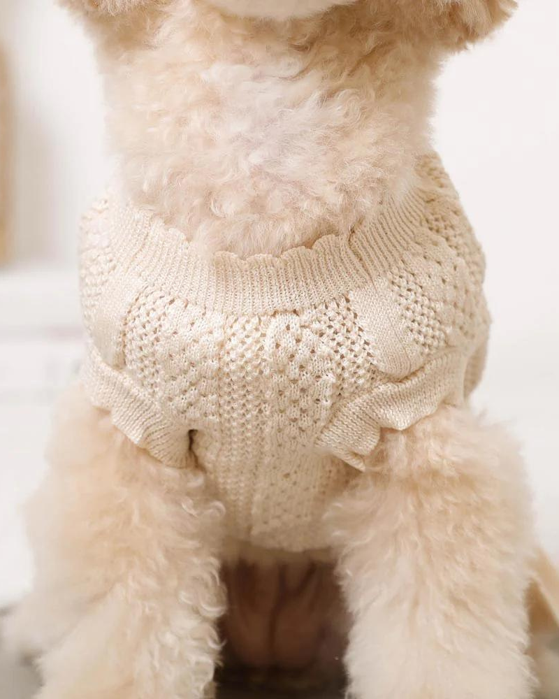 Floral Knit Dog Dress Wear MONCHERI   
