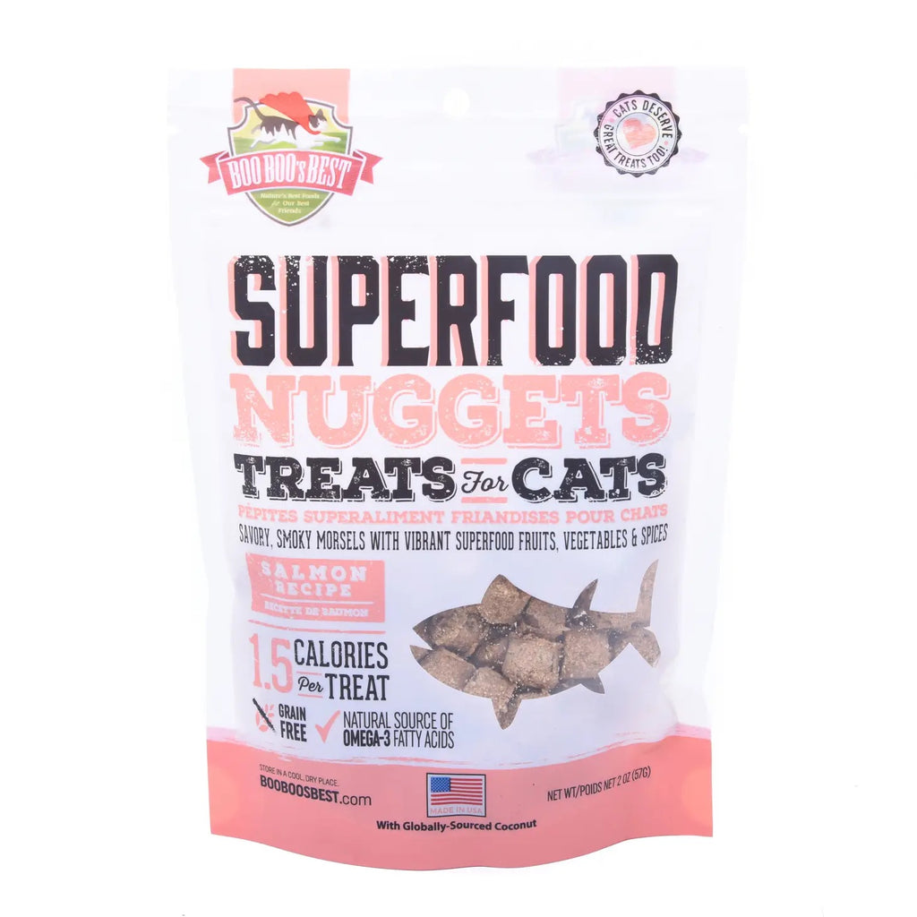 Salmon Superfood Nuggets Cat Treats (Made in the USA) Eat BOO BOO'S BEST   