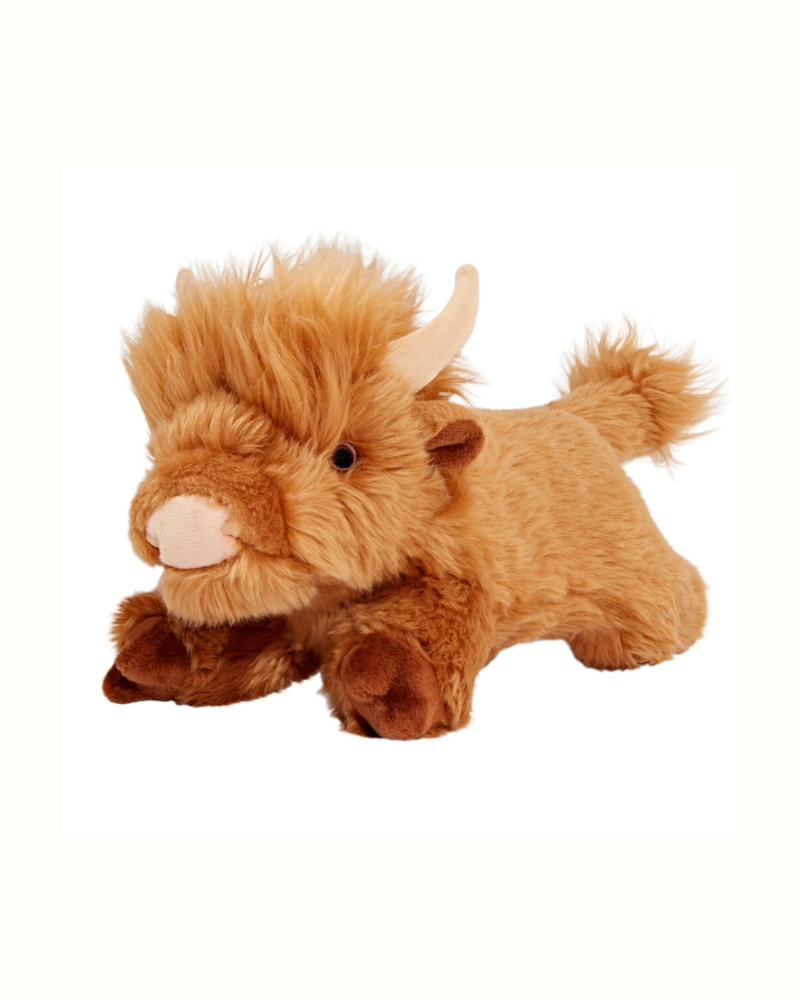 Shaggy the Highland Cow Squeaky Dog Plush Toy Play FLUFF & TUFF   