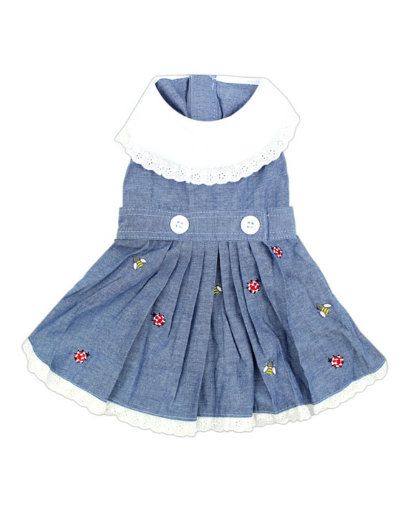 The Bugs + The Bees Chambray Dog Dress Wear PARISIAN PETS