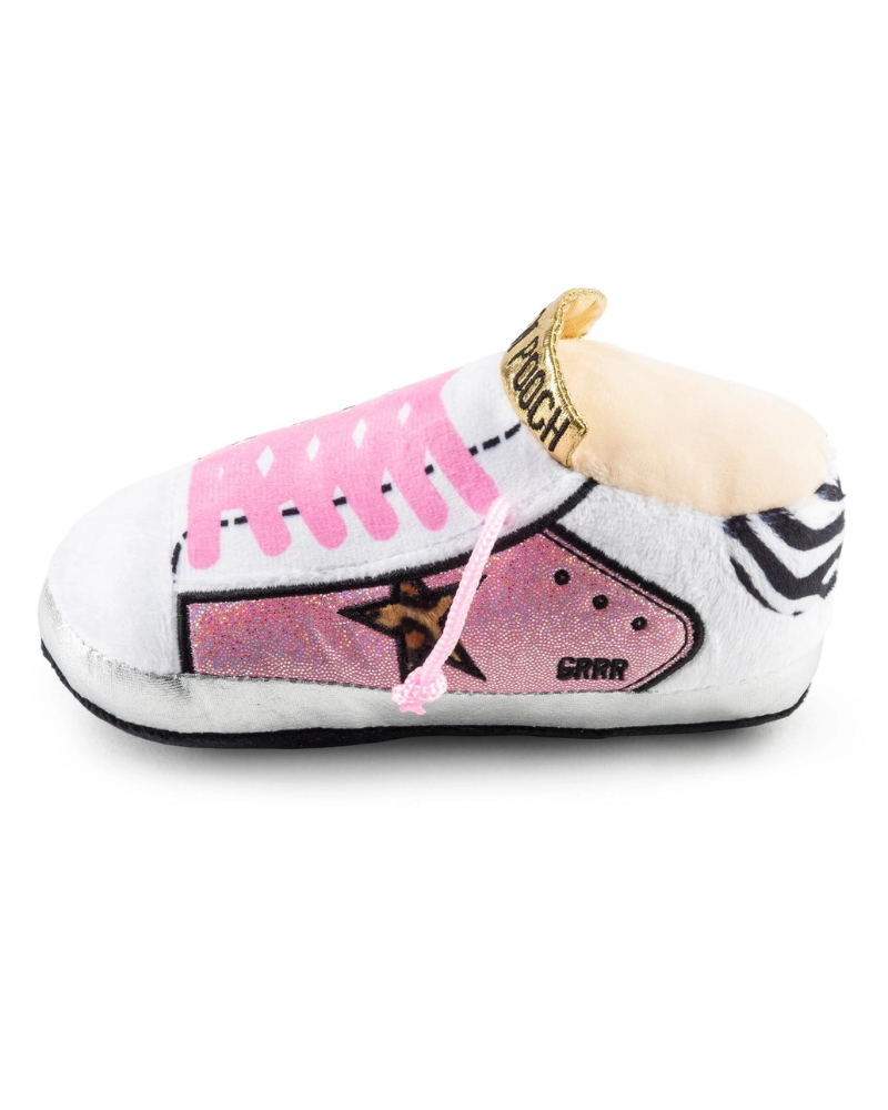 Golden Pooch Sneaker Plush Dog Toy in Pink Play HAUTE DIGGITY DOG