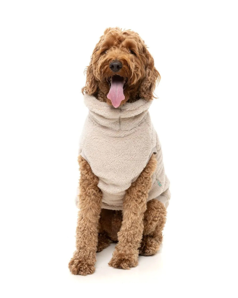 Turtle Teddy Dog Fleece in Beige Wear FUZZYARD