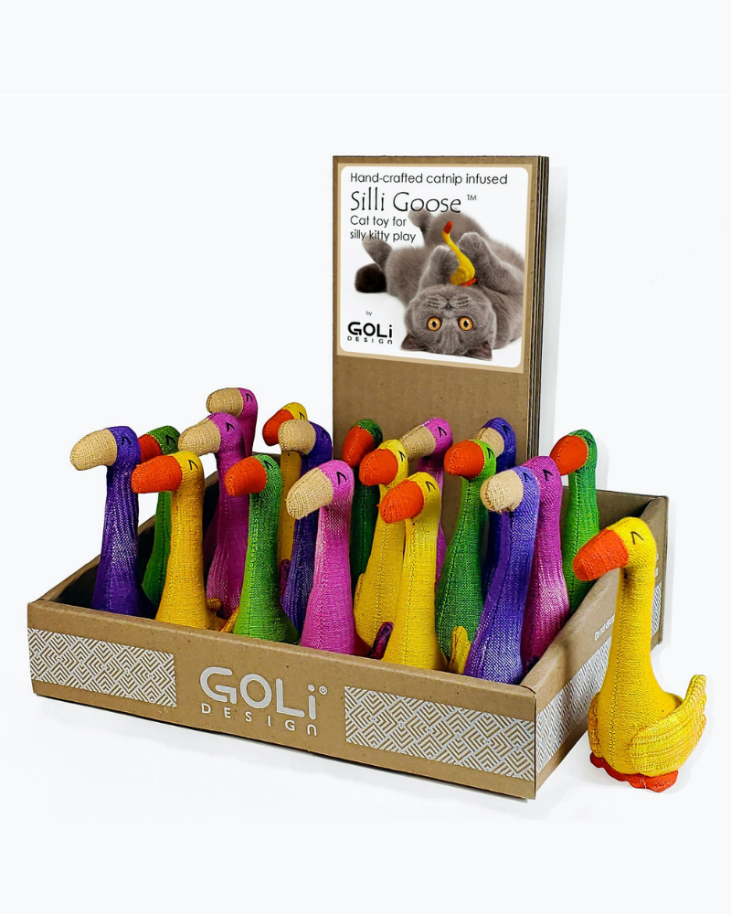 Silly Goose Catnip Infused Toy Play GOLI CAT TOYS