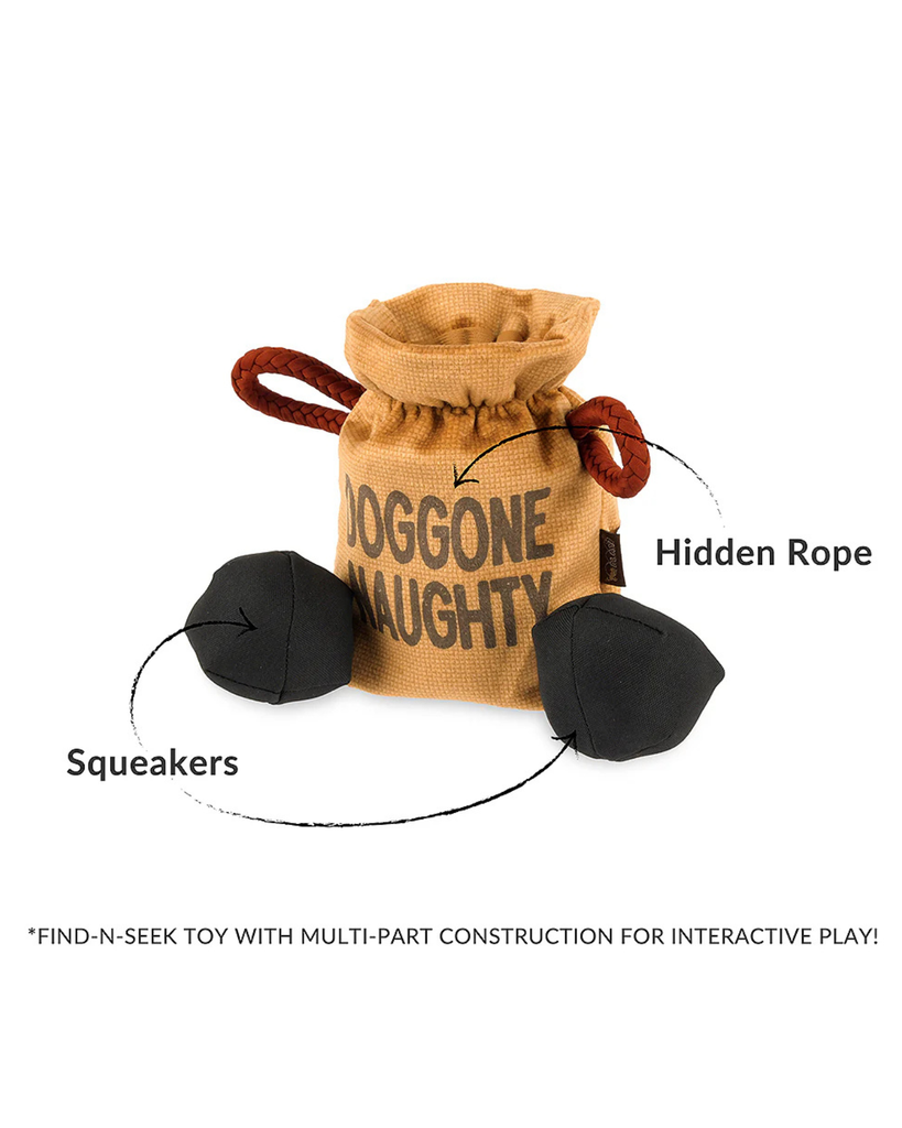 Howliday Fur-Ever Naughty Plush Dog Toy PLAY P.L.A.Y.