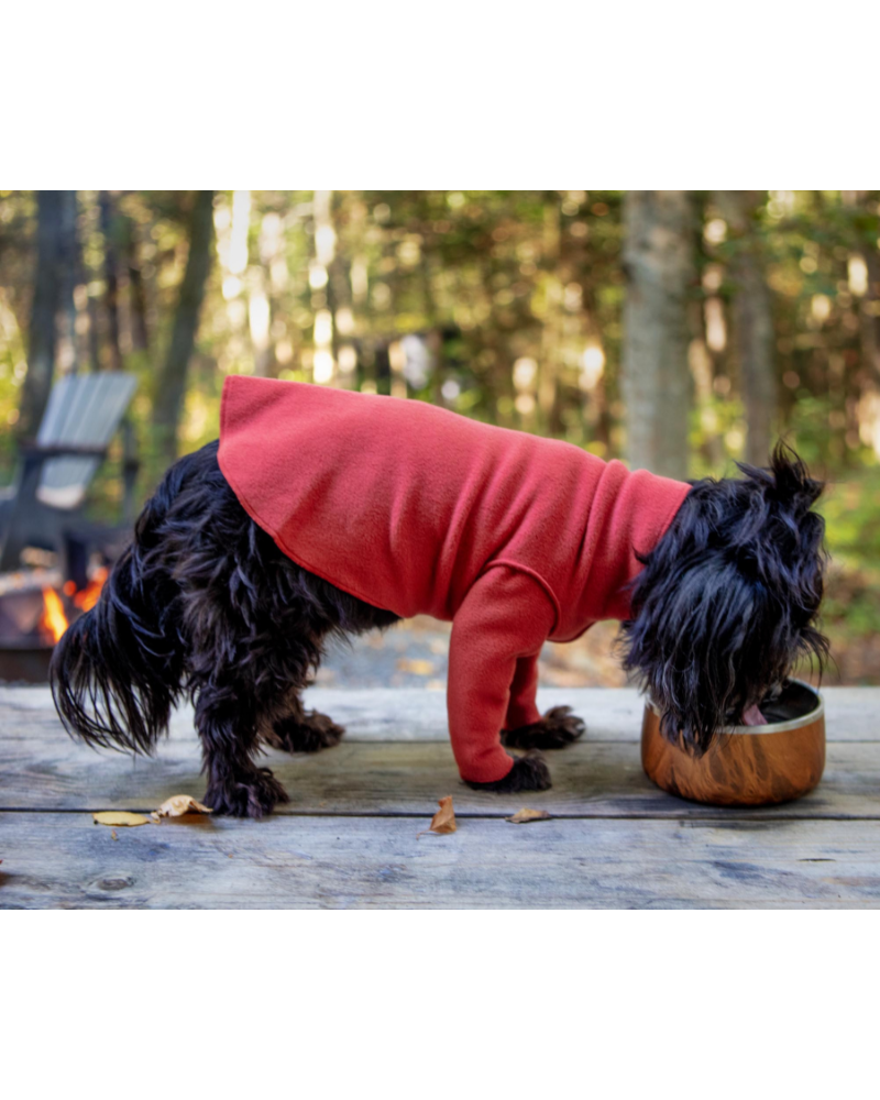 Long-Sleeve Stretch Fleece in Paprika (Made in the USA, DOG & CO. + GOLD PAW Exclusive!) Wear GOLD PAW