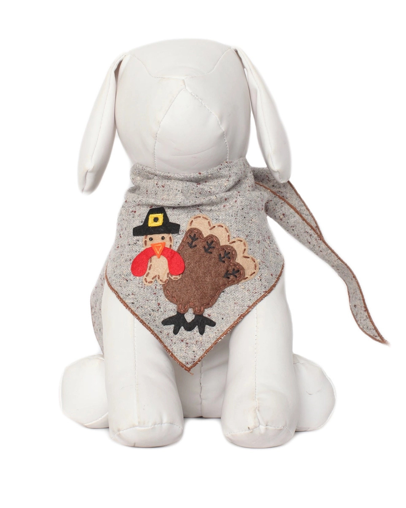 Tom the Turkey Thanksgiving Dog Bandana Wear TAIL TRENDS