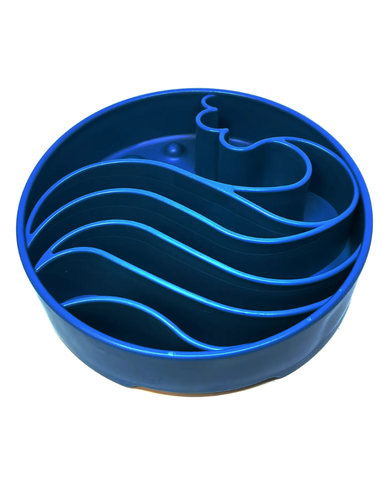 Wave Slow Feeder Dog Bowl (Made in the USA) Eat SODA PUP   