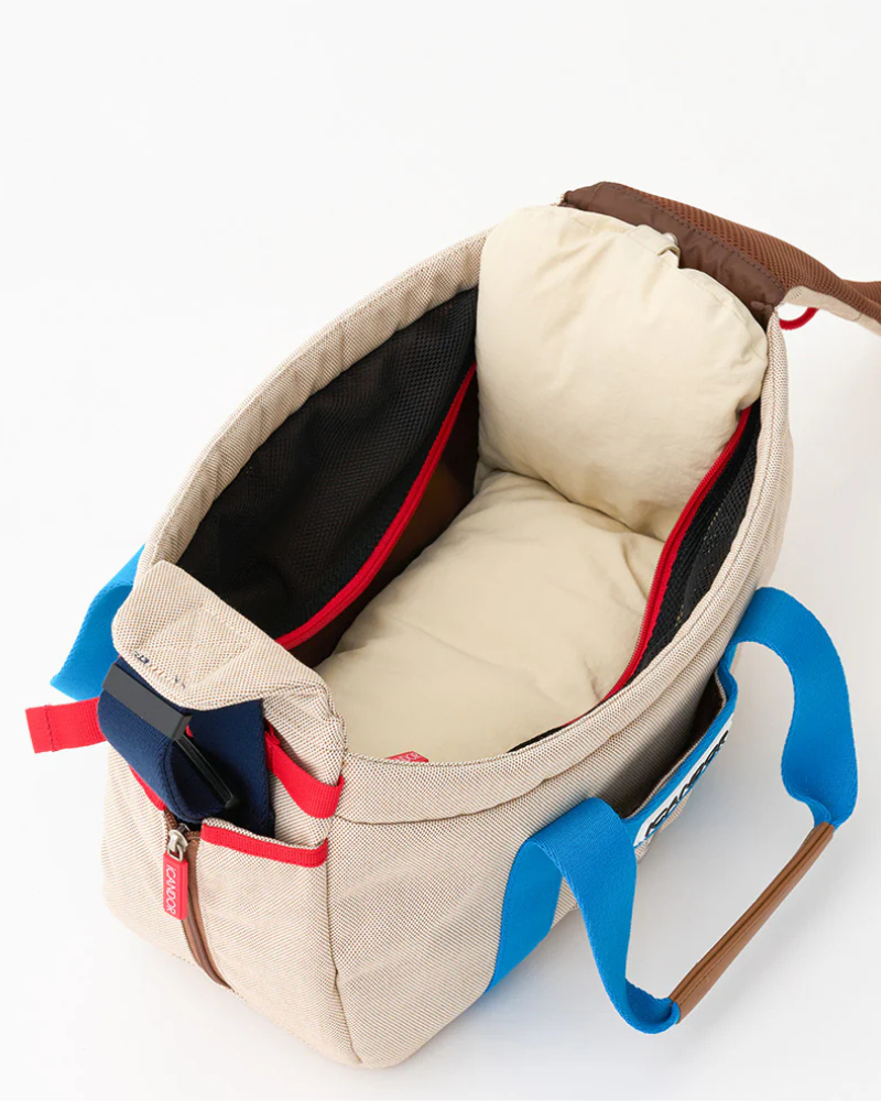 Peek-a-Boo Dog Sling Bag in Cream