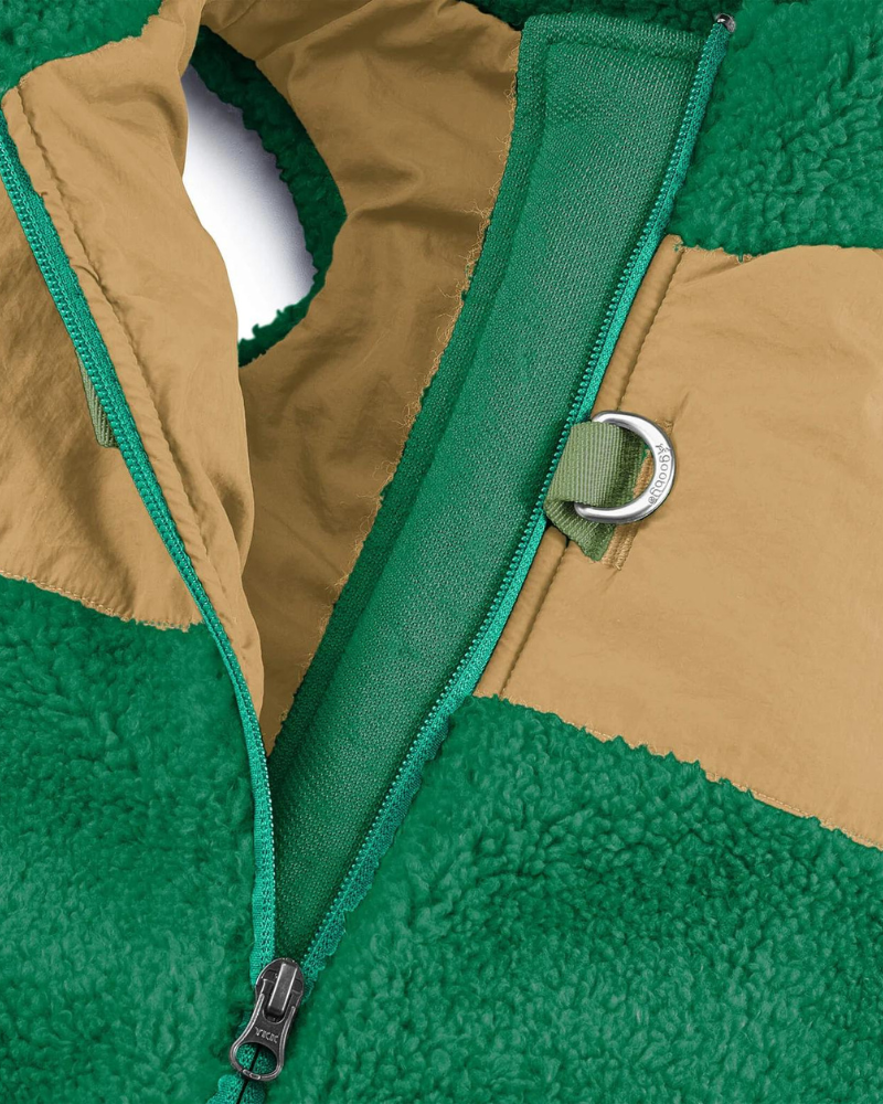 Zip-Up Sherpa Harness Vest in Forest Green (FINAL SALE) Wear GOOBY   