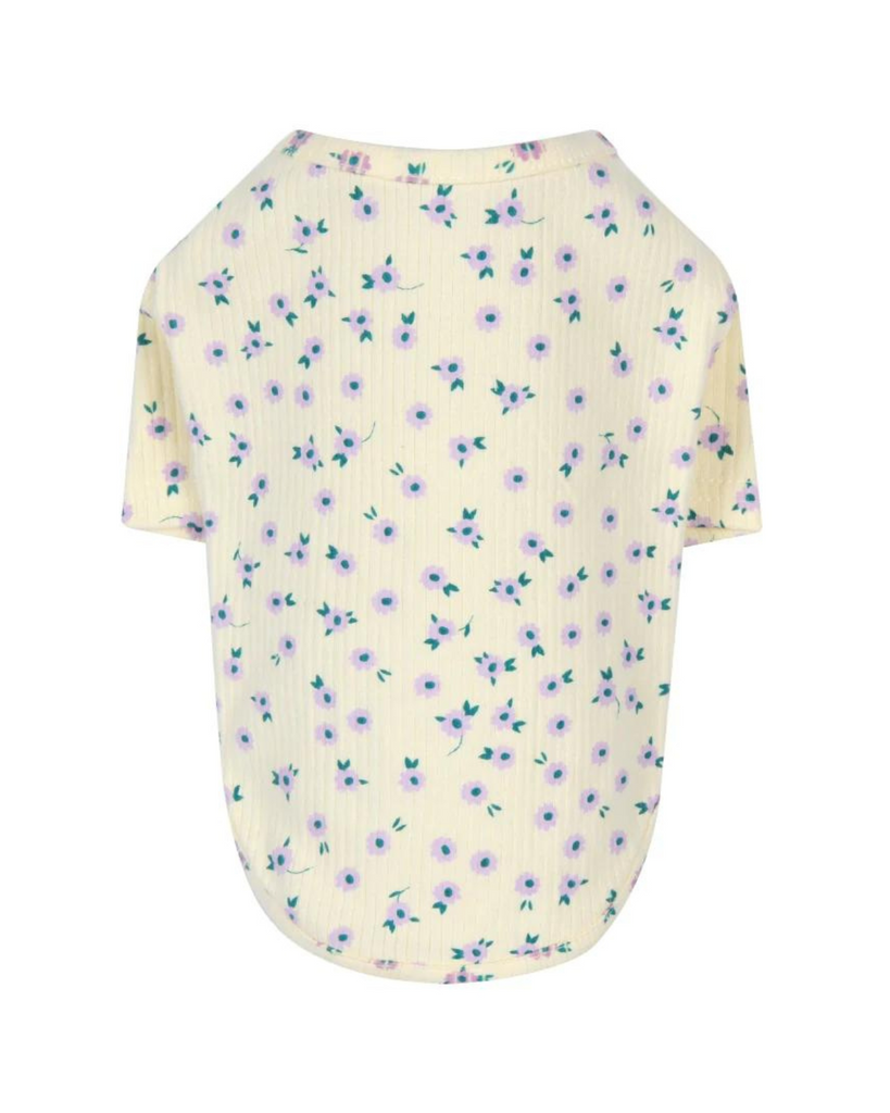 Forget-Me-Not Cozy Dog Shirt in Yellow (FINAL SALE) Wear MIMINKO   
