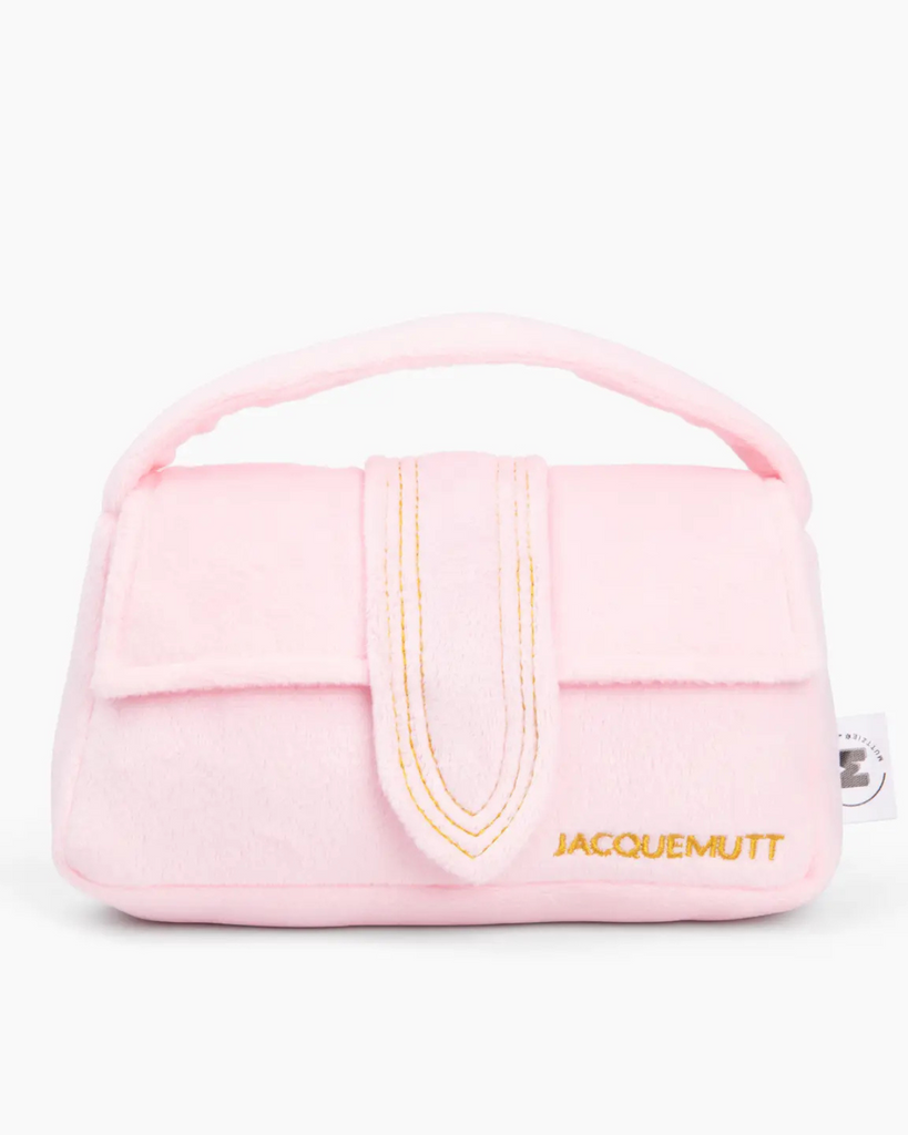 Pink Jacquemutt Handbag Squeaky Plush Dog Toy PLAY MUTTZIE