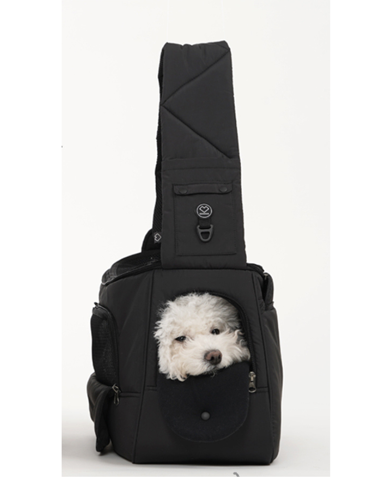Dog Sling Bag in Black or Beige Carry SSOOOK Small Black 