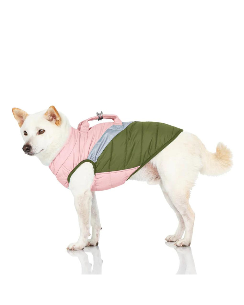 Mountaineer Waterproof Dog Harness Jacket in Peach Wear GOOBY   