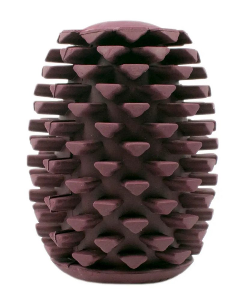 Natural Rubber Pinecone Dog Treat Toy Play TALL TAILS