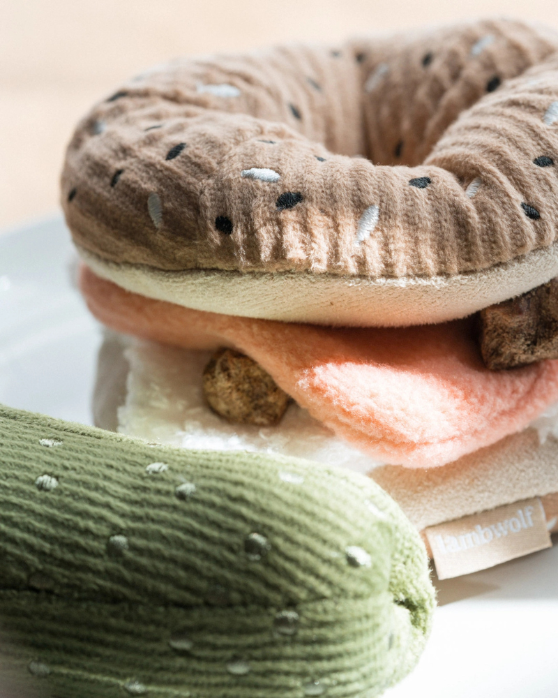 Bagel & Pickle Plush Dog Treat Toy Play LAMBWOLF COLLECTIVE