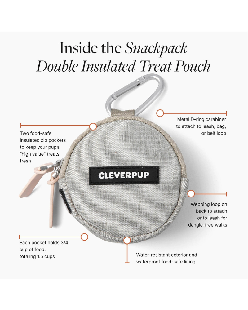 Snackpack Double Dog Treat Pouch Walk CLEVERPUP