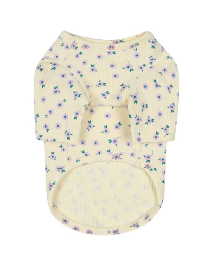 Forget-Me-Not Cozy Dog Shirt in Yellow (FINAL SALE) Wear MIMINKO   
