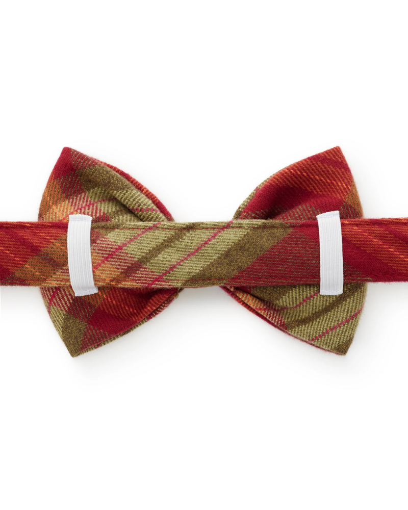 Orchard Plaid Flannel Dog Bow Tie (Made in the USA) Wear THE FOGGY DOG