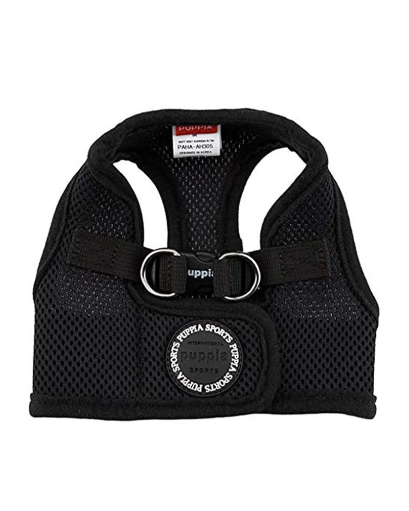 Soft Vest Dog Harness in Black WALK PUPPIA