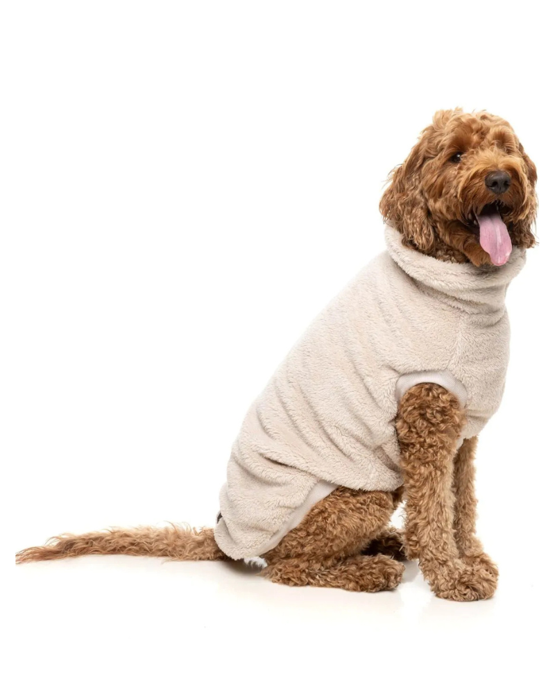 Turtle Teddy Dog Fleece in Beige Wear FUZZYARD