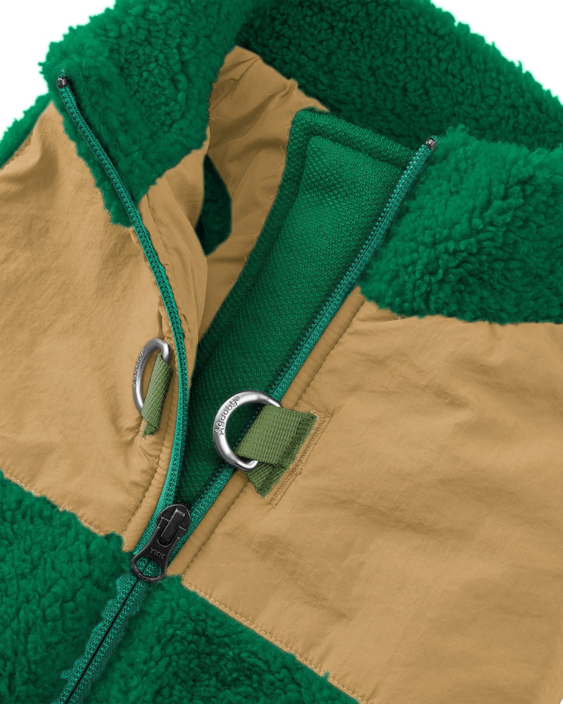 Zip-Up Sherpa Harness Vest in Forest Green (FINAL SALE) Wear GOOBY   