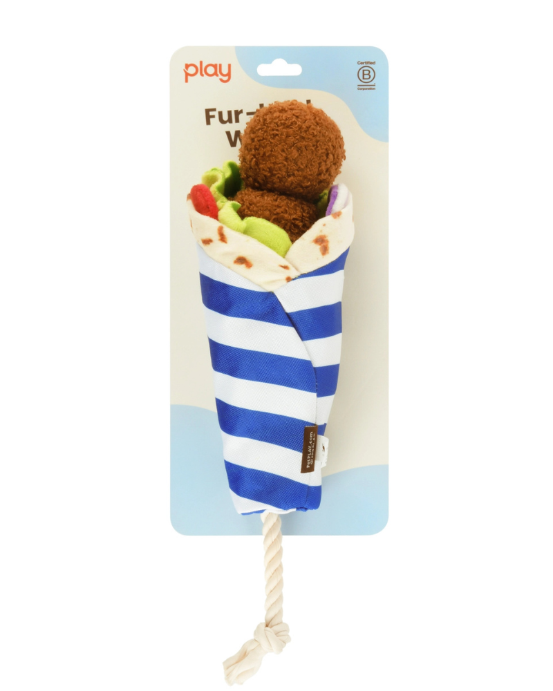 Falafull of Fun Falafel Plush Dog Toy Play P.L.A.Y.