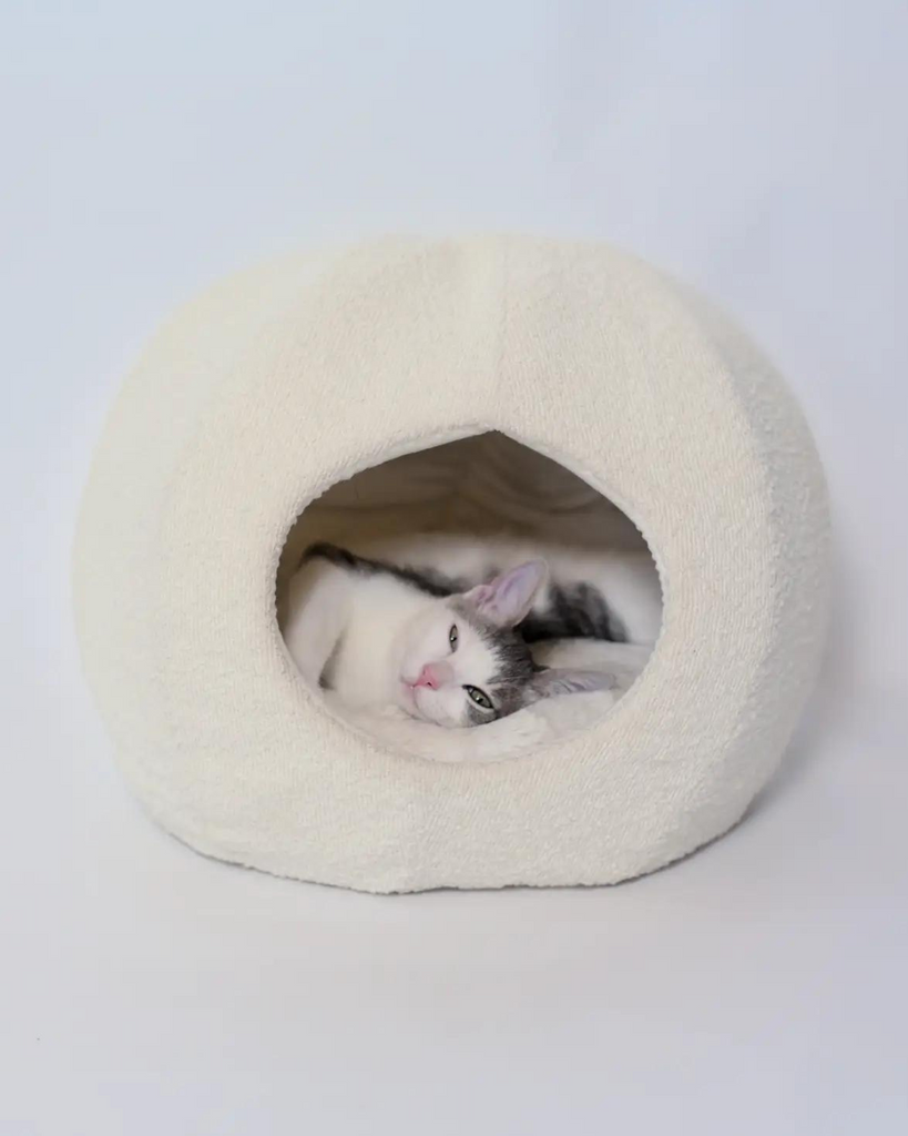 Bouclé Modular Moon Cat Cave Bed HOME CATENARY HOME   