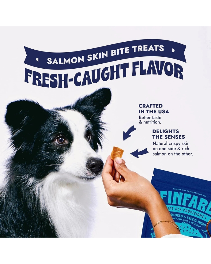 Freeze-Dried Salmon Skin Bites for Dogs EAT FINFARE PET FOODS