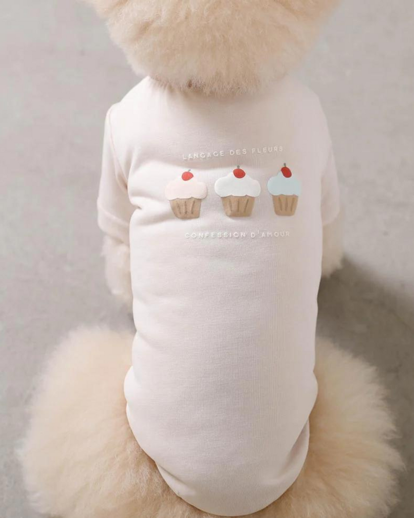 Cupcake Love Dog T-Shirt Wear MONCHERI   