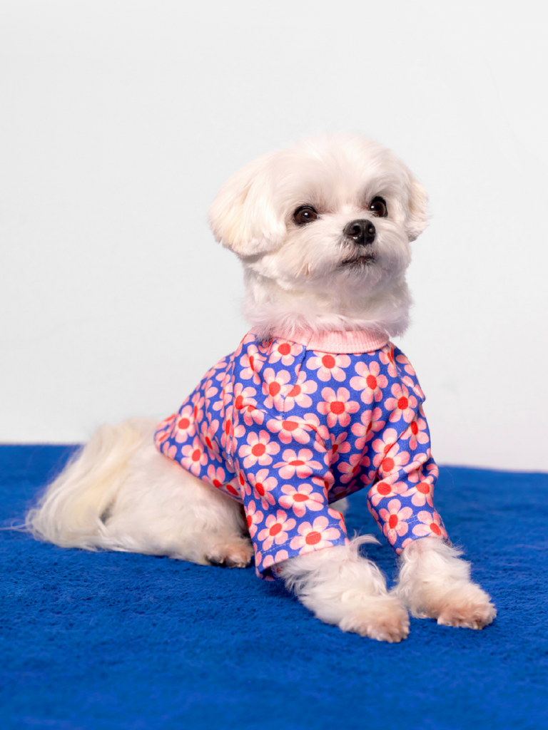 Pink Lotus Dog Shirt Wear THE WAGGING BLUE