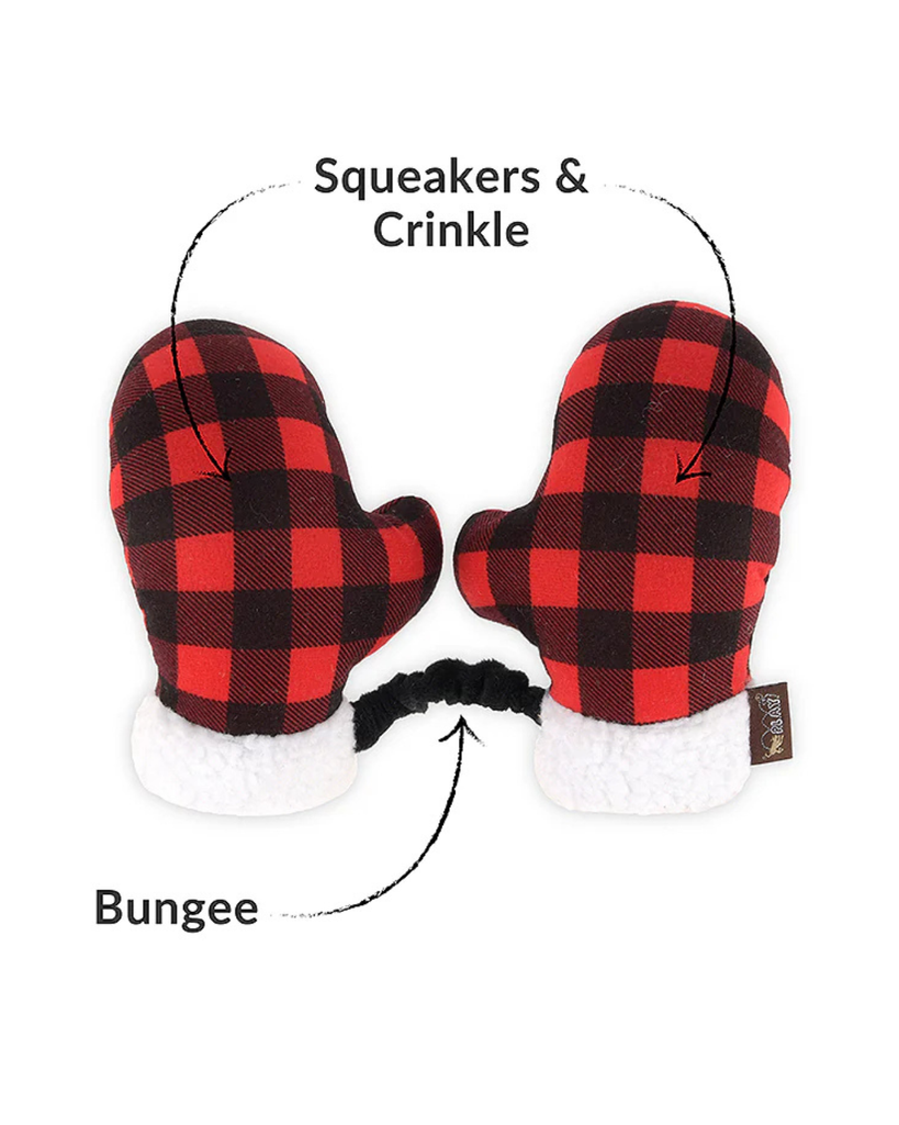 Howliday Paw Warmers Dog Squeaky Toy PLAY P.L.A.Y.