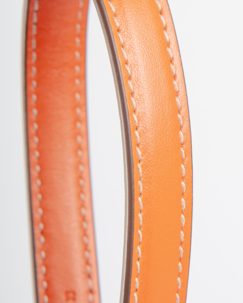 Leather Dog Leash in Orange (Made in Italy) Walk CARLOTTA PALERMO