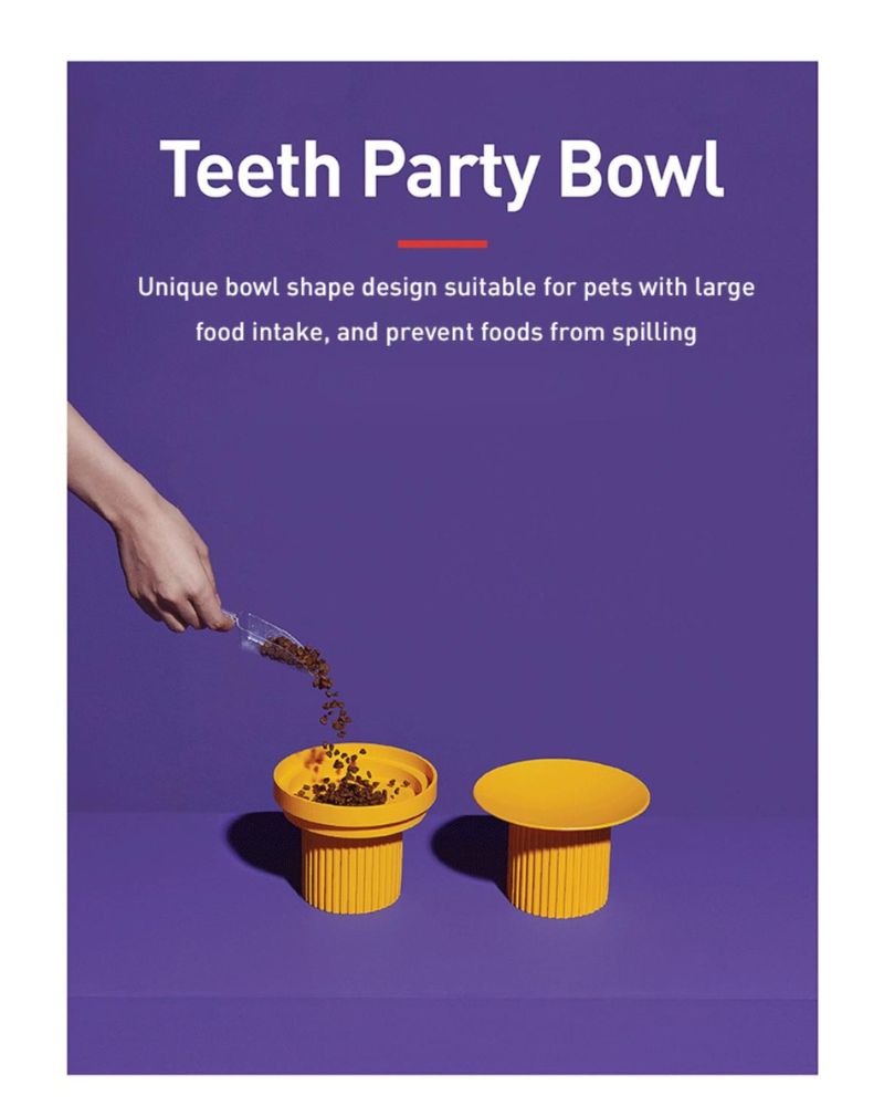 Teeth Party Elevated Pet Feeder eat PURRRE   