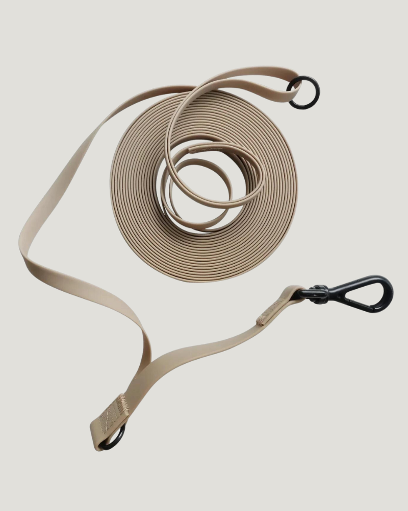 Nomad Ultralight Dog Leash in Beige (12ft) (FINAL SALE) WALK LAMBWOLF COLLECTIVE   