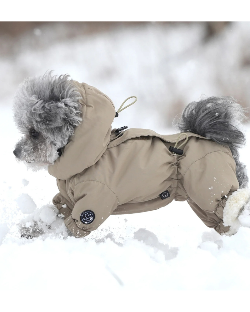 Fleece-Lined Winter Coverall for Dogs (in Black, Lavender or Tan) Wear SSOOOK