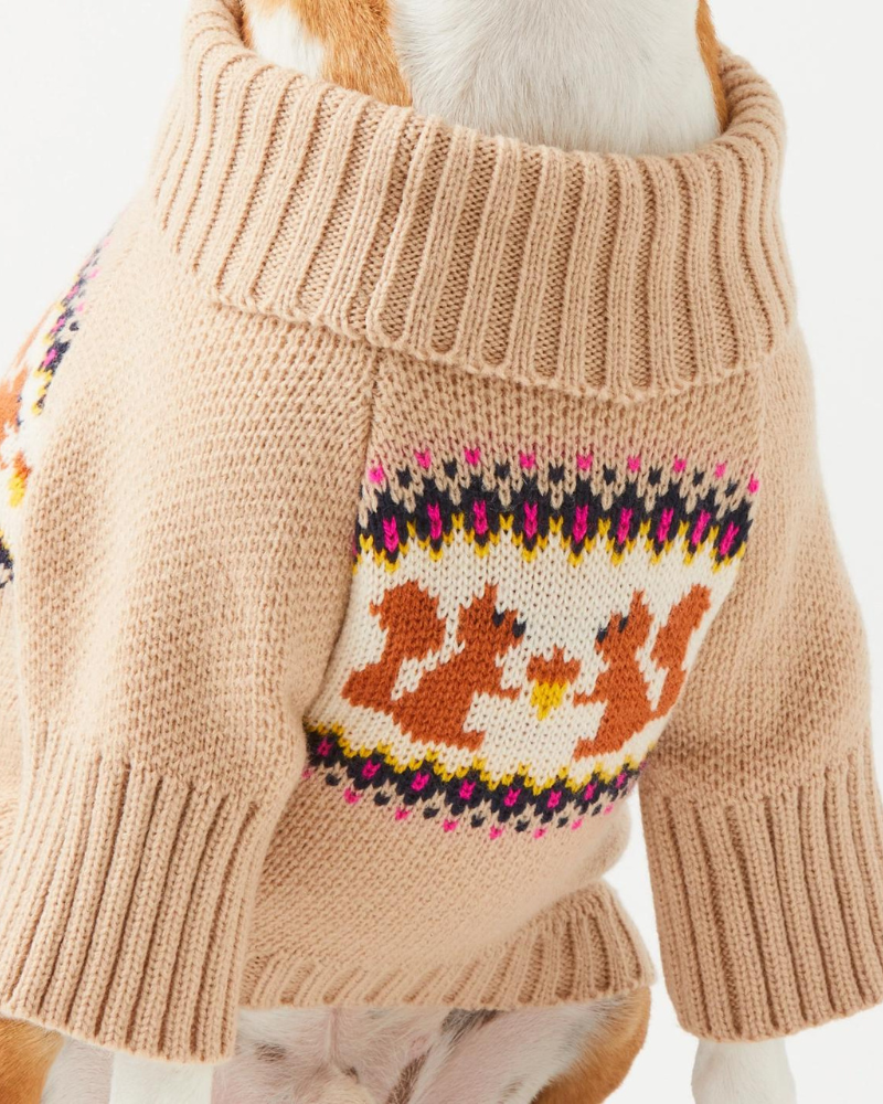Squirrel Cable Knit Dog Sweater (FINAL SALE) Wear THE FOGGY DOG