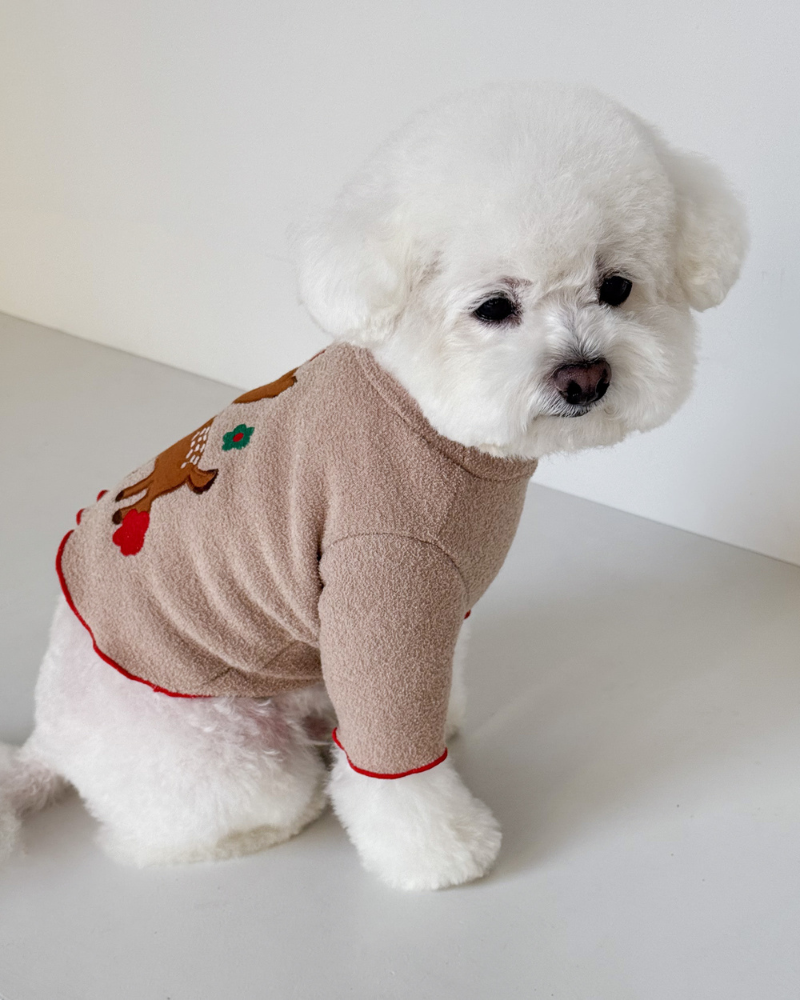 Spotted Deer Fluffy Dog Shirt