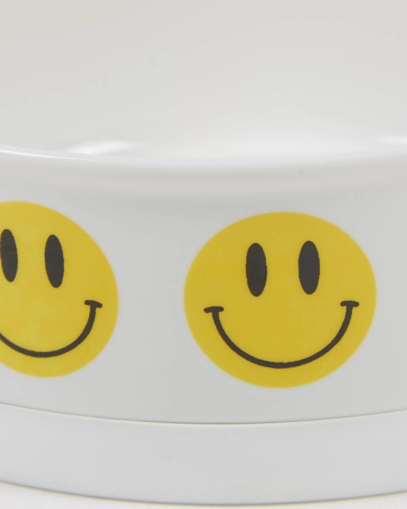 Let's Get Happy Smiley Face Pet Bowls Eat BONE DRY   