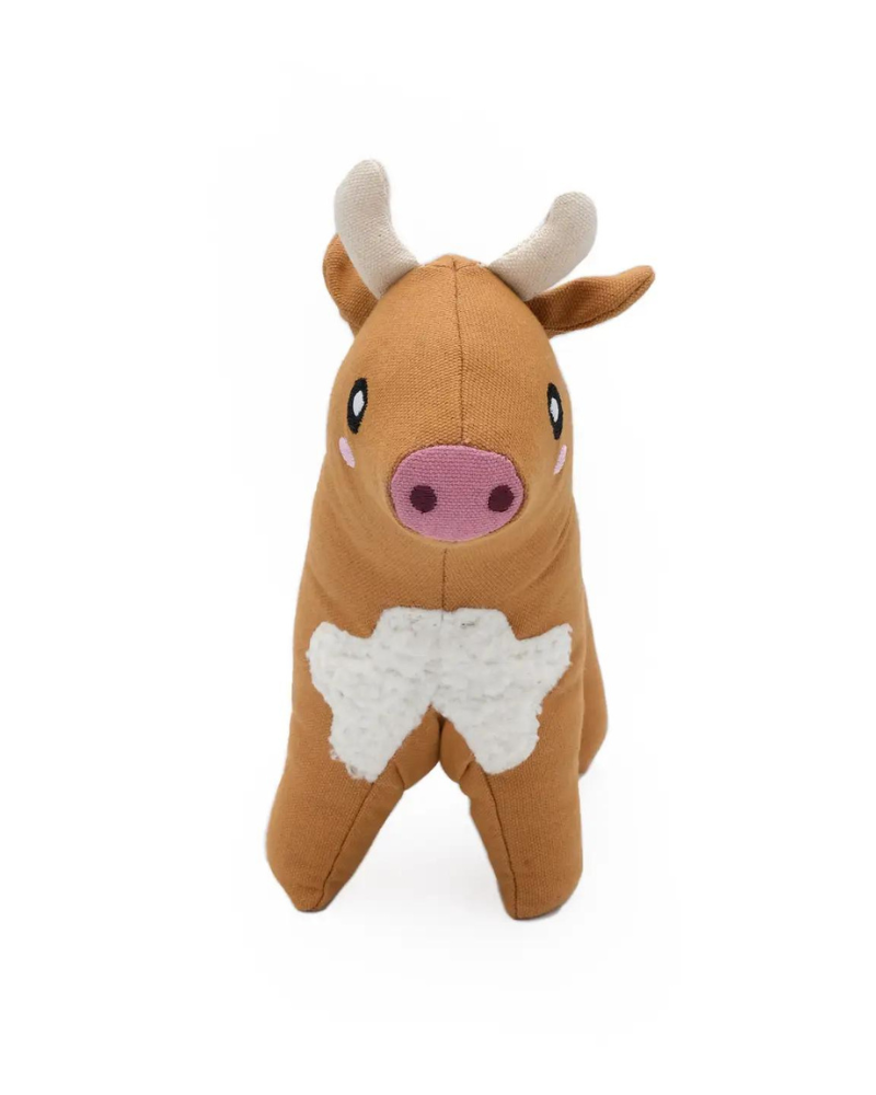 ZIPPY PAWS Cotton Cuddler Cow Squeaky Plush Dog Toy DOG