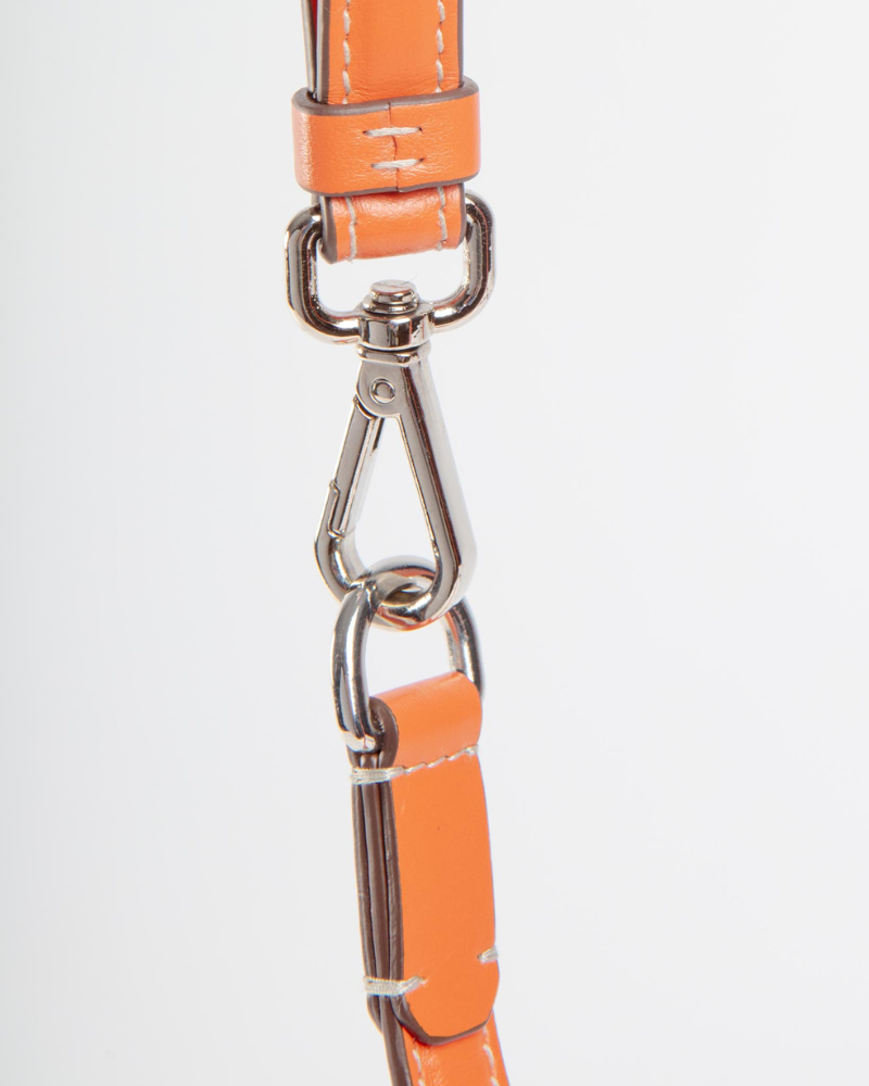 Leather Dog Leash in Orange (Made in Italy) Walk CARLOTTA PALERMO