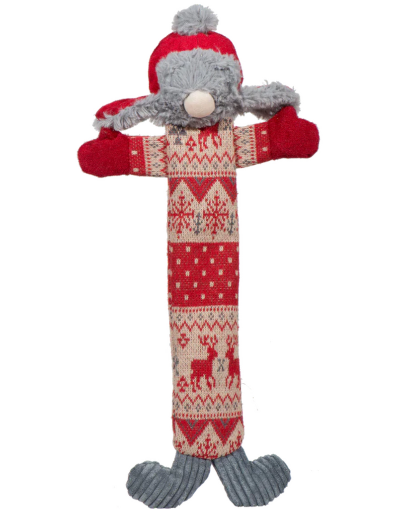 Trapper Hat Santa Gnome Plush Dog Toy (FINAL SALE) Play HUGGLEHOUNDS   