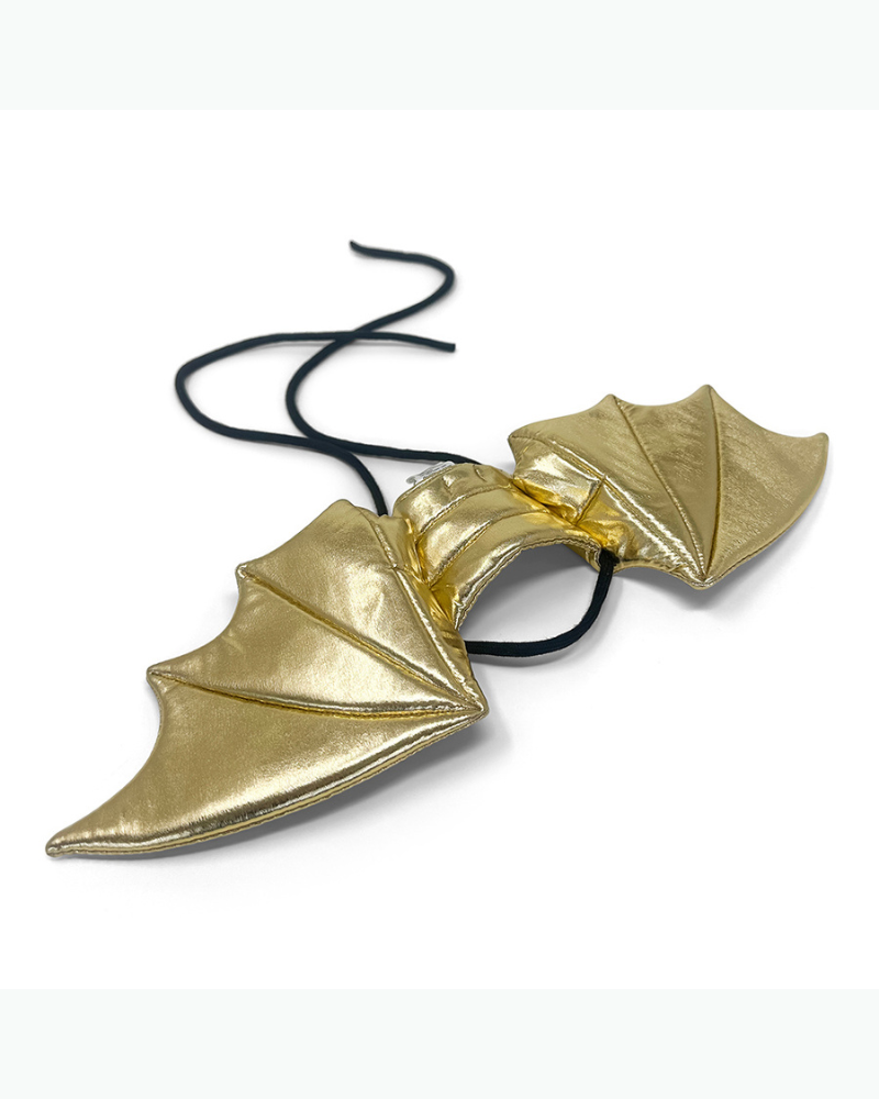 Adjustable Tie-On Howl-O-Ween Gold Dragon Wings Wear DOGO   