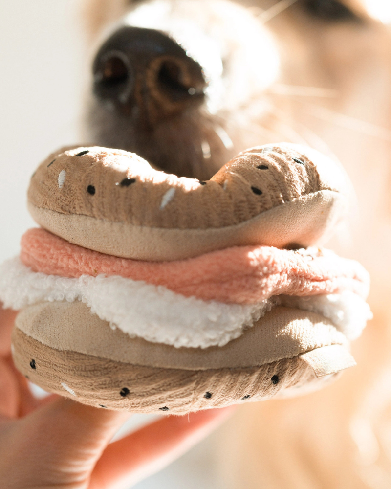 Bagel & Pickle Plush Dog Treat Toy Play LAMBWOLF COLLECTIVE