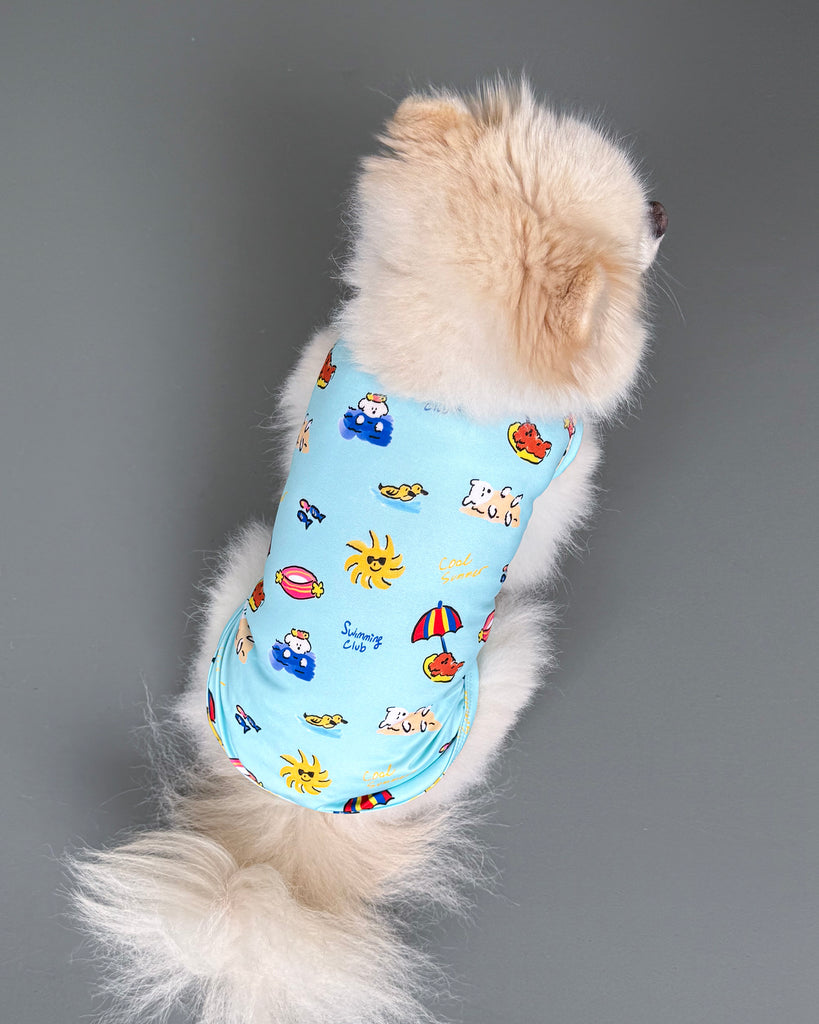 Swimming Club Dog Cooling Tee Wear COTE A COTE