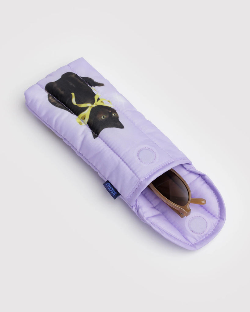 Puffy Glasses Sleeve in Fancy Cats Human BAGGU